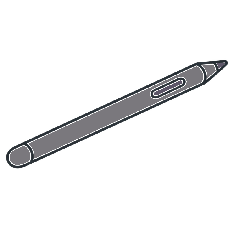 Illustration of a tablet stylus