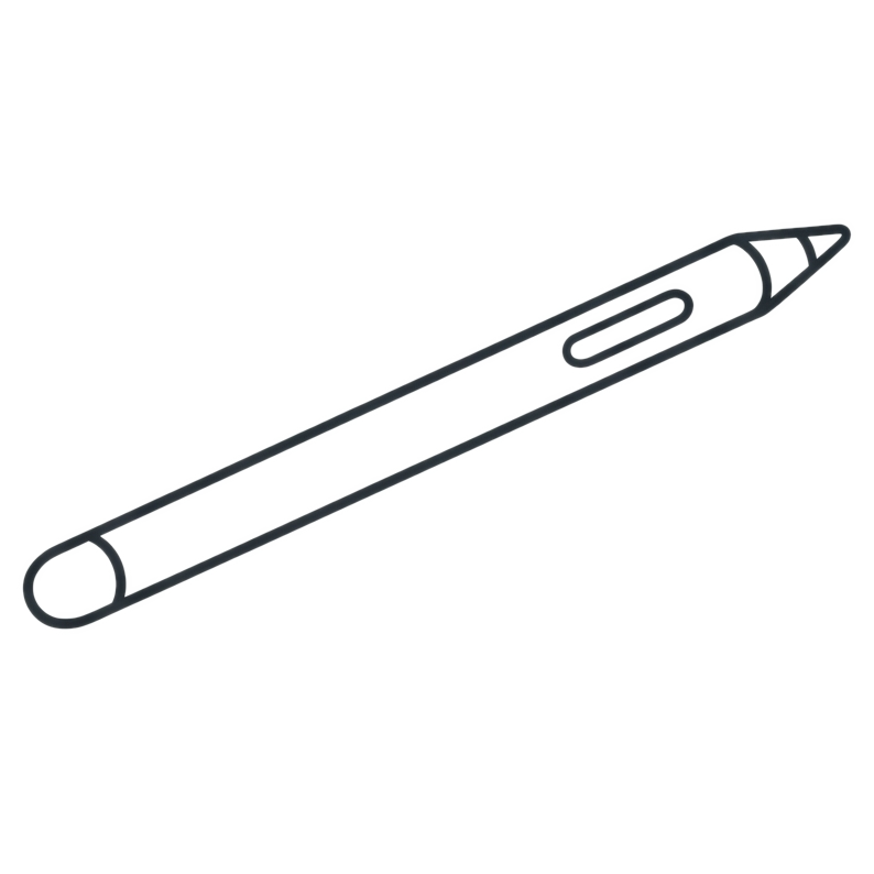 Illustration of a tablet stylus